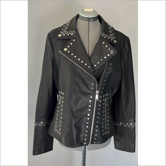 Wilson's Leather - Black Leather Jacket - Picture 1 of 5